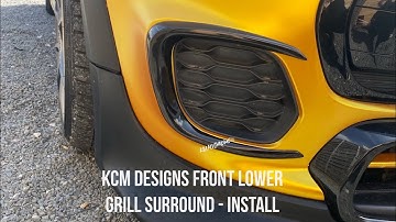KCM Designs Front Lower Grill Surrounds - JCW Install KillAllChrome (apologies for wind noise)