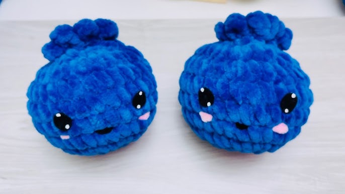 Crochet Blueberry Pattern, How to Crochet an Amigurumi Food, DIY Crochet  with me