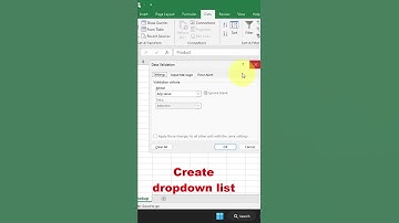 how to create dropdown list #shorts #excel #youtubeshorts