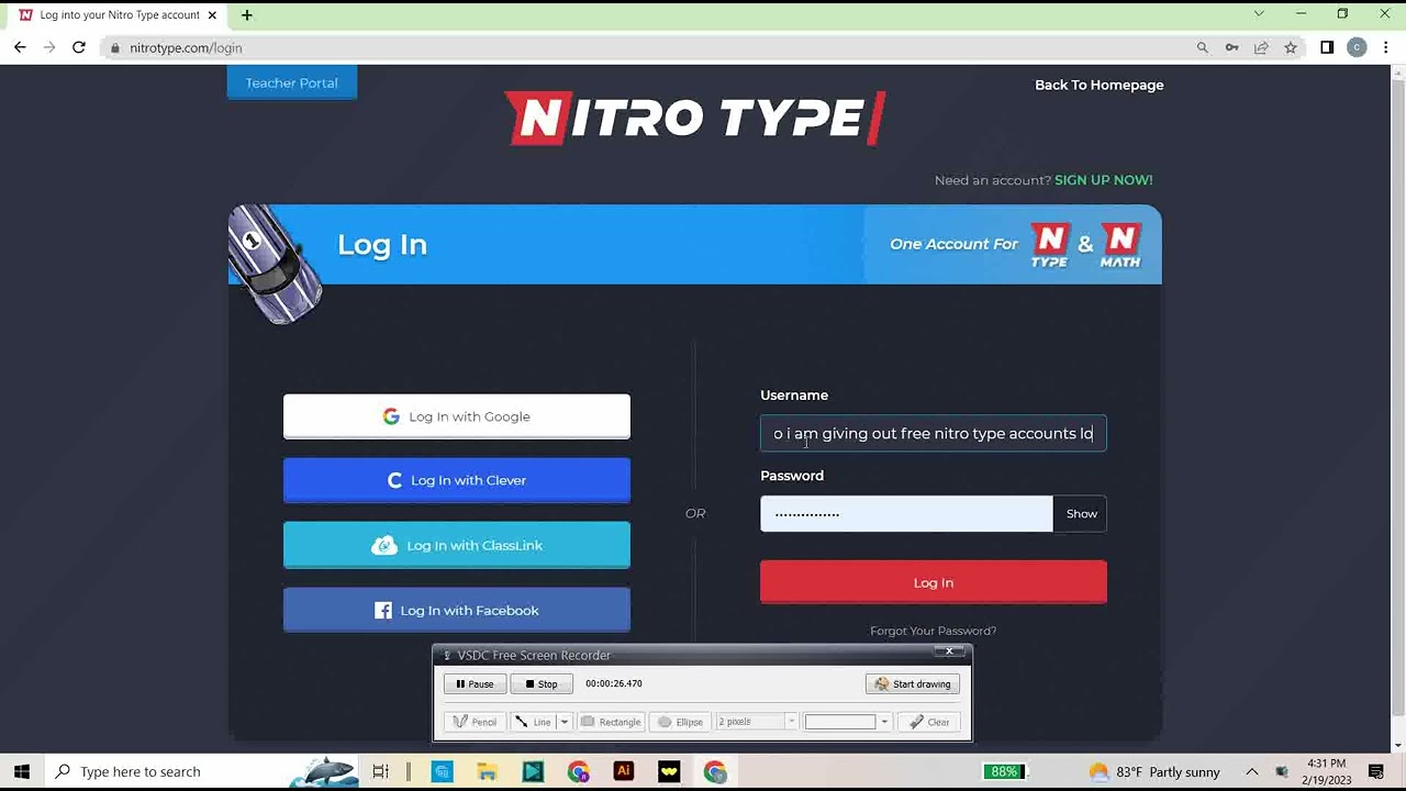 free nitro type account not clickbait i swear