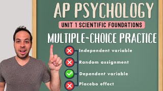 Unit 1: Scientific Foundations of Psychology, AP Psych Exam Cram, Multiple Choice Practice Questions by Psych Explained 3,691 views 1 year ago 29 minutes