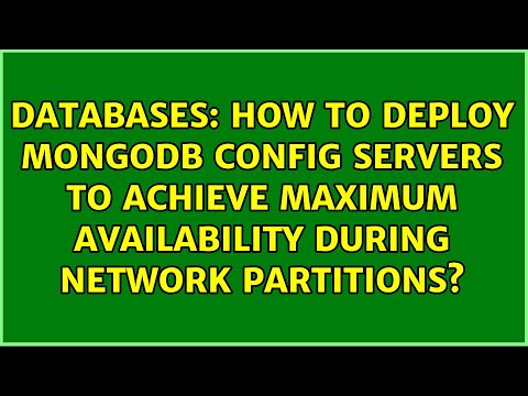 How to deploy MongoDB config servers to achieve maximum availability during network partitions?