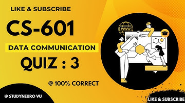 #cs601 CS601 Data Communication Quiz 3 Solution 2023 | CS601 Quiz 3 solution 2023 CS601 quiz 3 #quiz