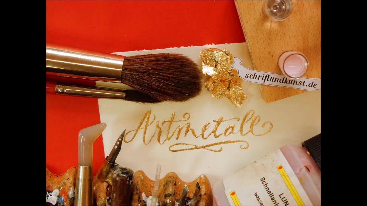 calligraphy tutorial artmetal: how to make your lettering shiny