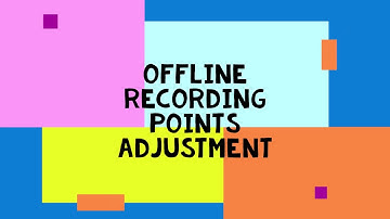 Loyalty Management System -  Points Adjustment Type of Offline Recording