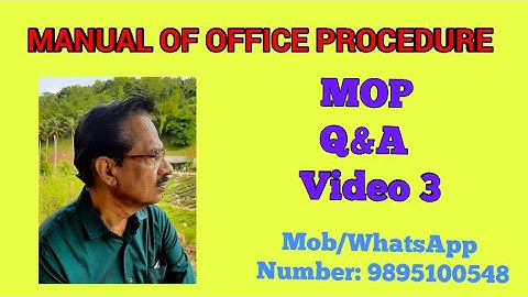 Manual of Office Procedure - MOP - Video 3