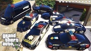 GTA 5 - Stealing RARE SHERIFF VEHICLES with Franklin! (Real Life Cars #113)