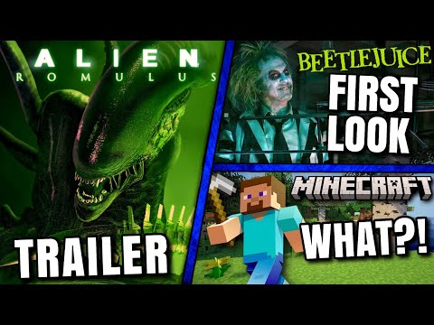 Alien Romulus Trailer, Beetlejuice 2 First Look, Confusing Minecraft Movie Update & MORE!!