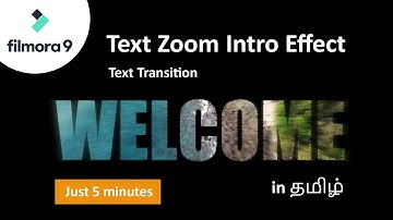 ZOOM Through Text Transition INTRO Effect In Filmora 9 in Tamil