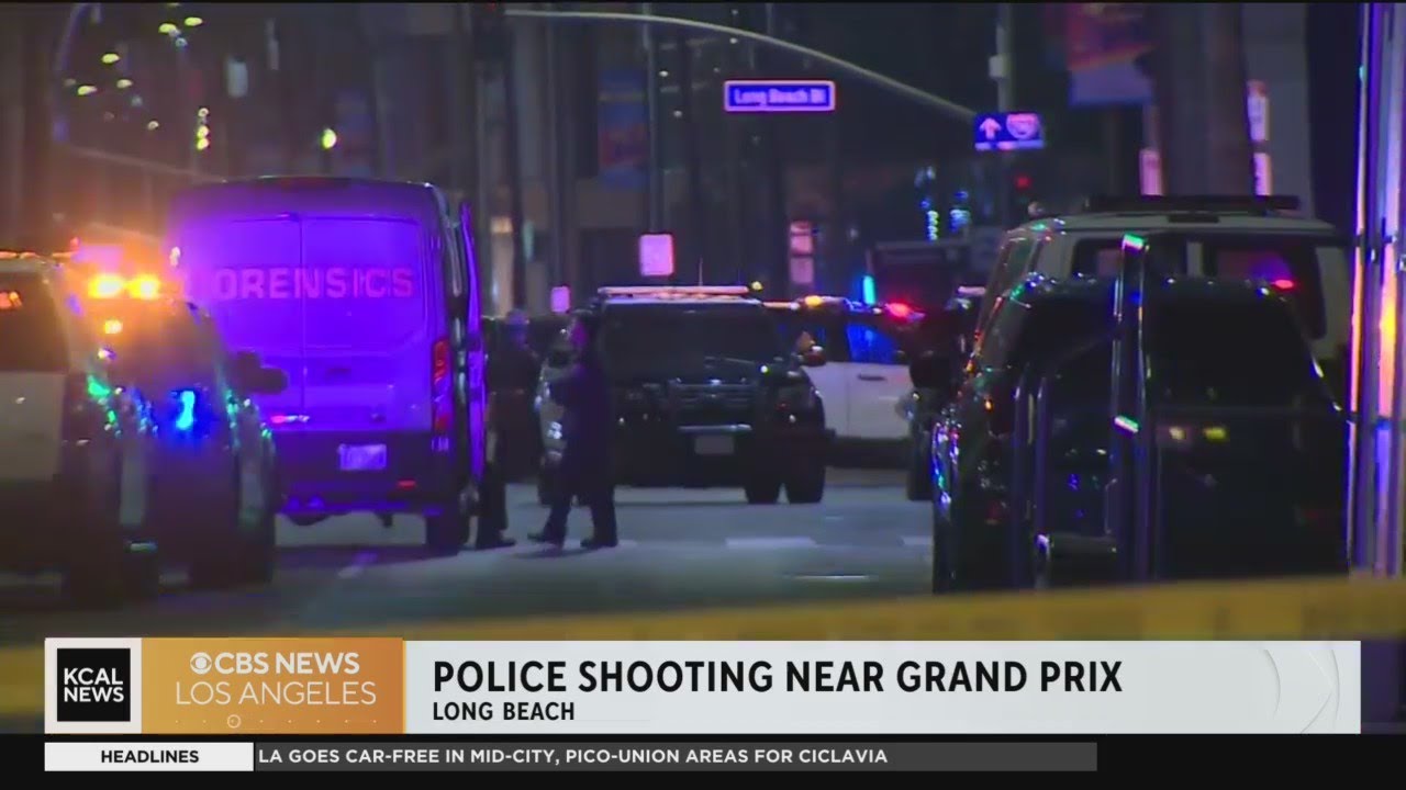 Long Beach shooting suspect shot by police near Grand Prix - YouTube