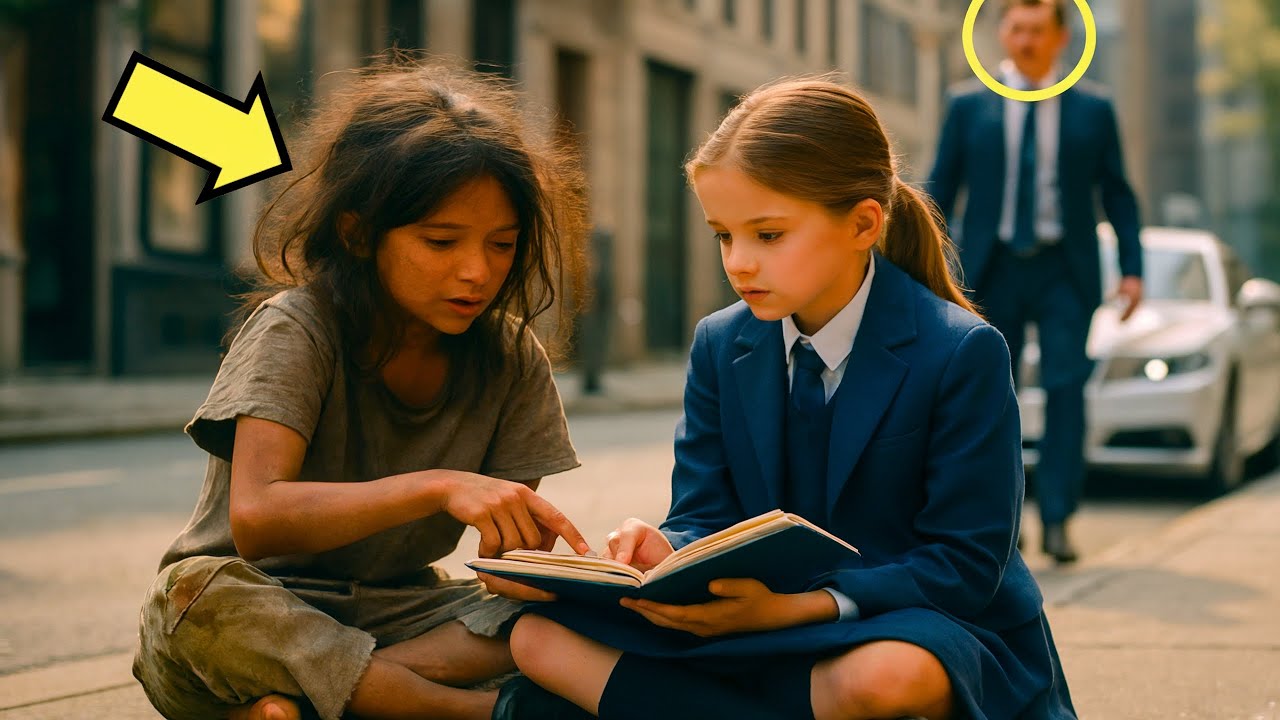 A MILLIOMOS MEGDÖBBENT, AMIKOR LÁTTA, HOGY A LÁNYÁT EGY SZEGÉNY KISLÁNY TANÍTJA A JÁRDÁN