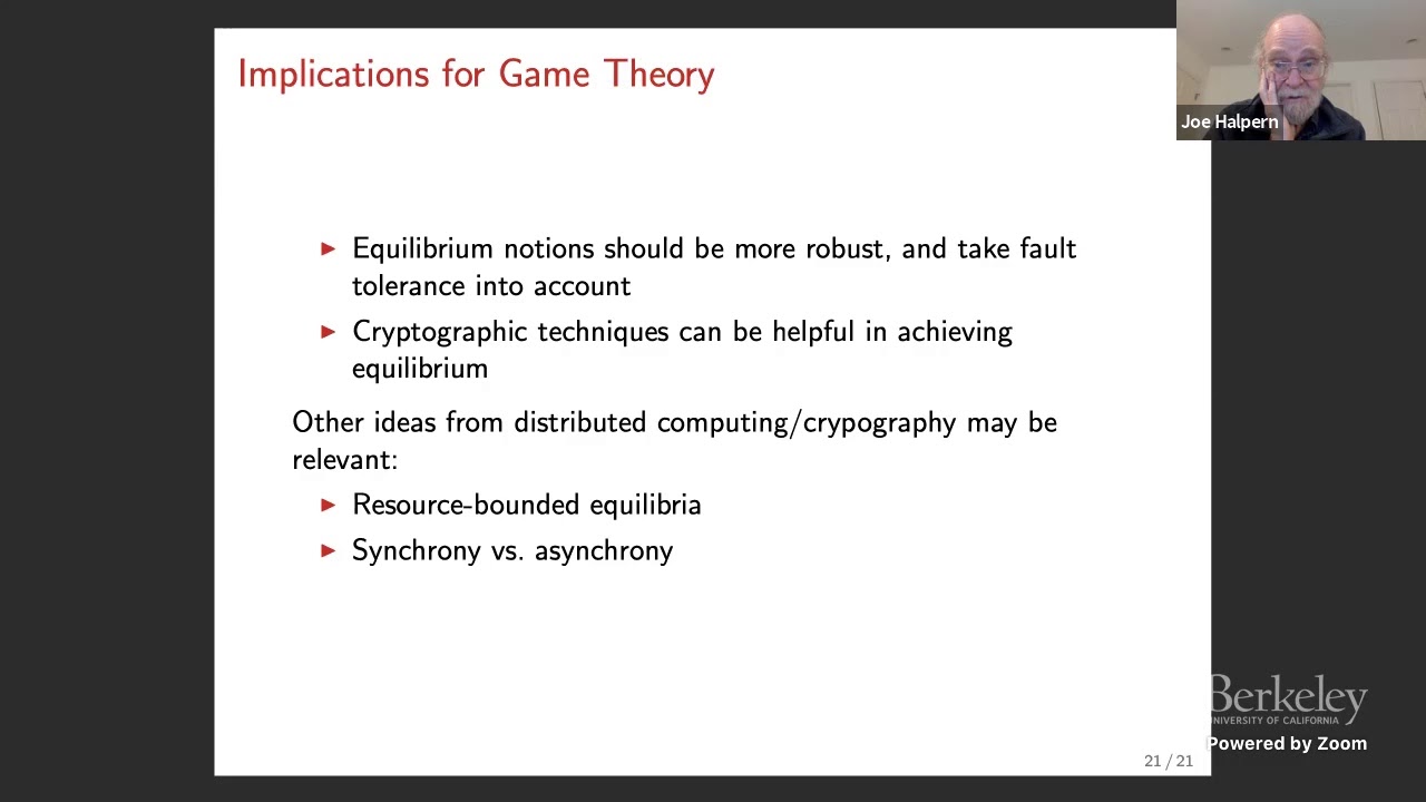 Distributed Computing Meets Game Theory: Fault Tolerance and Implementation  with Cheap Talk - YouTube