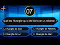 La bible questions reponses  quiz biblique 10