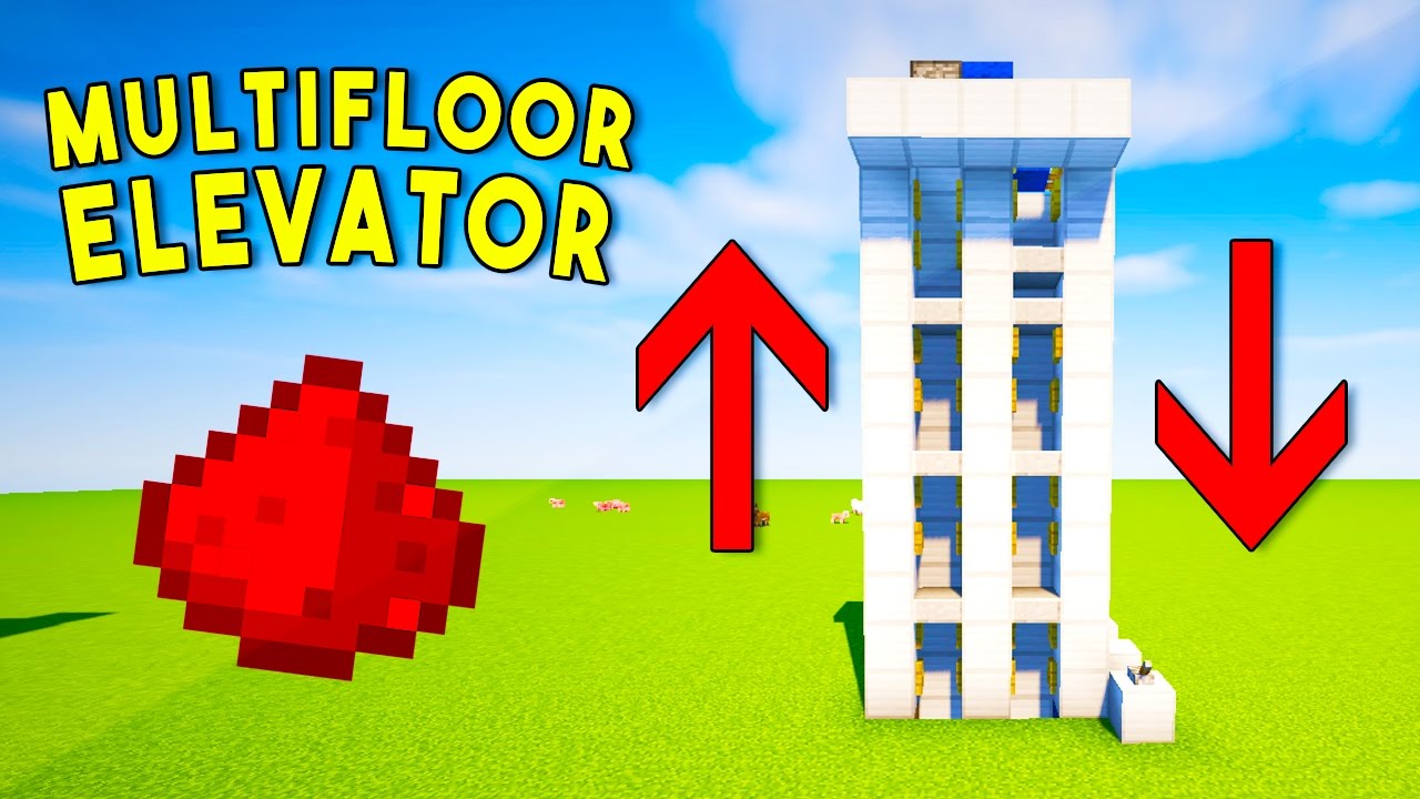Realistic Multifloor Redstone Elevator Minecraft Redstone