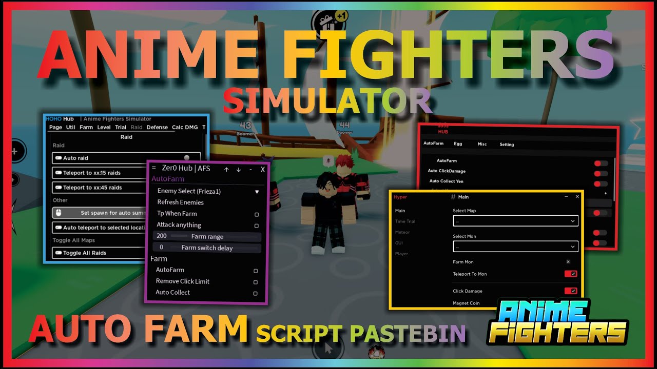 NEW ROBLOX  Anime Fighting Simulator Script GUI Hack  Auto Farm   Chikara Hack  PASTEBIN 2021  YouTube