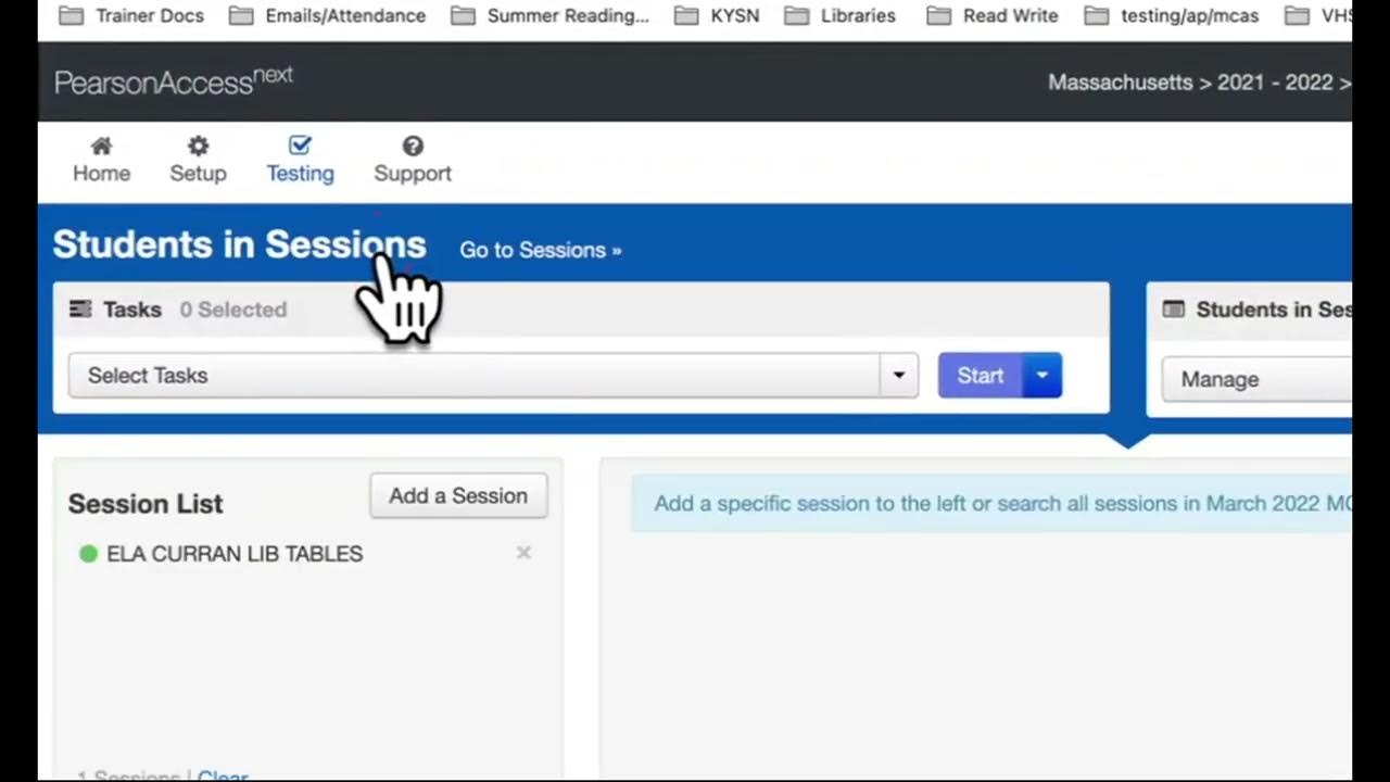MCAS Computer Test Using Pearson Access Next Site YouTube