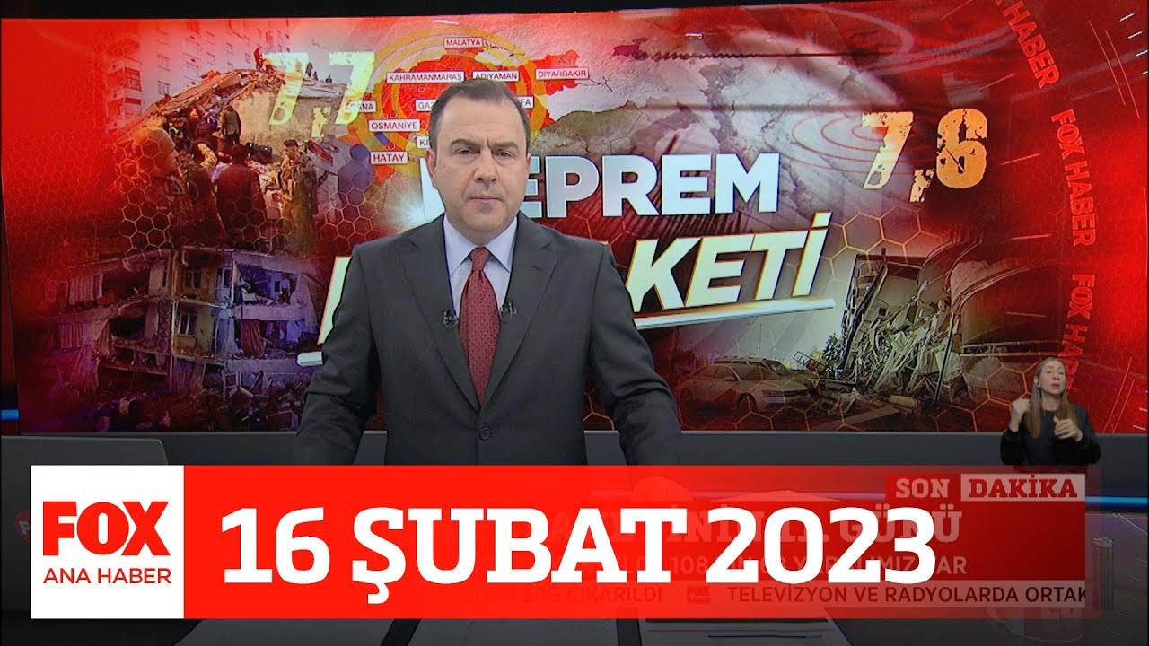 ⁣Can kaybı 36 bin 187’ye yükseldi... 16 Şubat 2023 Selçuk Tepeli ile FOX Ana Haber