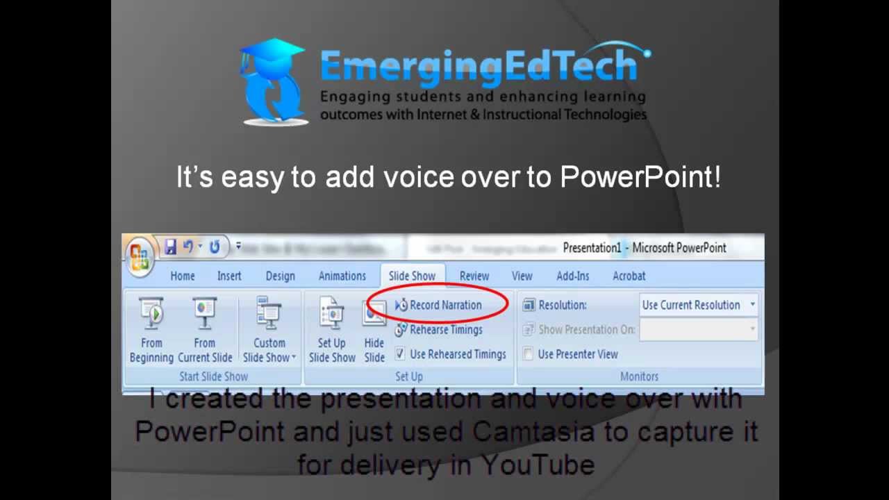 how do you voice over a powerpoint presentation