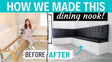 HOW TO BUILD a Modern Dining Nook Banquette -  Breakfast Nook - Bench Seats