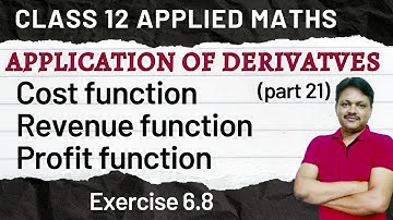 Ex 6.8 | cost function | average cost | Application of Derivative | class 12 Applied maths | Gaur