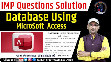 Imp Questions Solution Database Using MS Access | PGDCA, DCA Exam Preparation By Arvind