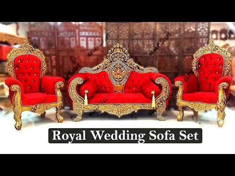 #115 Royal Maharaja Wedding Style Sofa Set | Furniture Design | Throne Chair |