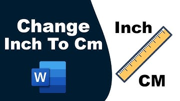 How to change Inch to Cm in Microsoft Word