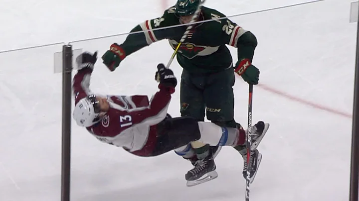 Matt Dumba takes Alexander Kerfoot to the woodshed