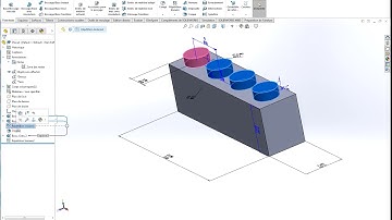 Configuration de pièce Solidworks 2018, Lego, avec équations.