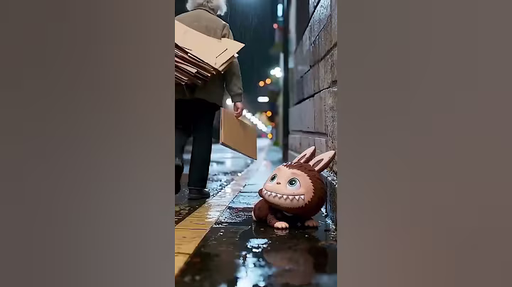 Poor Labubu just wanted a little kindness... 🌧️❤️ #cute #animation #feelgood