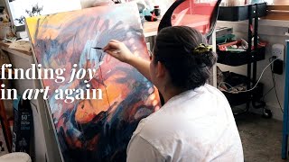 finding joy in painting again | studio vlog