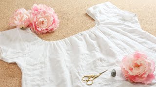 Peaceful Rainy Day Sewing || Making a Regency Chemise