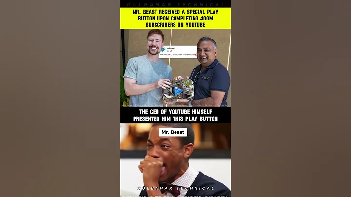 MrBeast Gets Custom 400M Play Button | YouTube CEO Surprises Him Personally 😱🏆