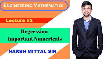 #8- Engineering Mathematics by Harsh Mittal - Regression  Part-2 | Important Numericals
