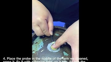 DF520 ultrasonic liquid level sensor Installation with vaseline