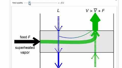 Impact of Feed on Liquid and Vapor Flows in a Distillation Column