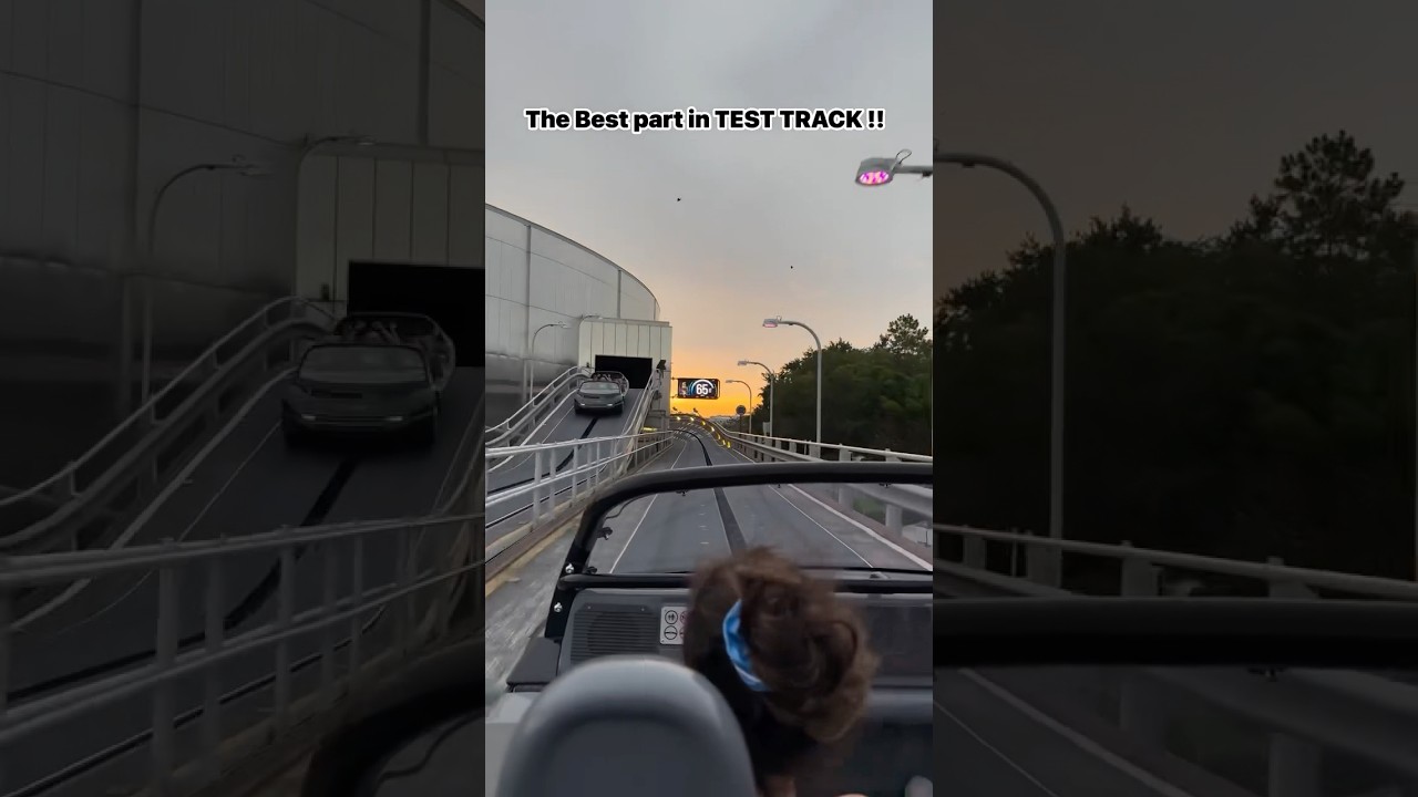 Best part in Test Track at EPCOT 
