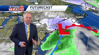 Video: Snow could create slick roads during Tuesday evening commute