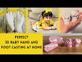 Diy 3d baby hand and foot casting at home making baby hand  foot impression diywithpranali