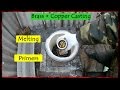 Melting used Shotgun Primers. Brass + Copper Casting