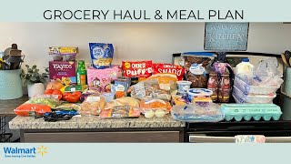 GROCERY HAUL \& MEAL PLAN | BUDGET FRIENDLY | WALMART DELIVERY | DINNER IDEAS | FAMILY OF TWO