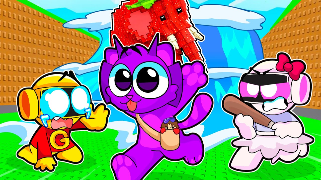 Me Hice pasar por GATO en ESCAPA DEL TSUNAMI POR BRAINROTS de Roblox!