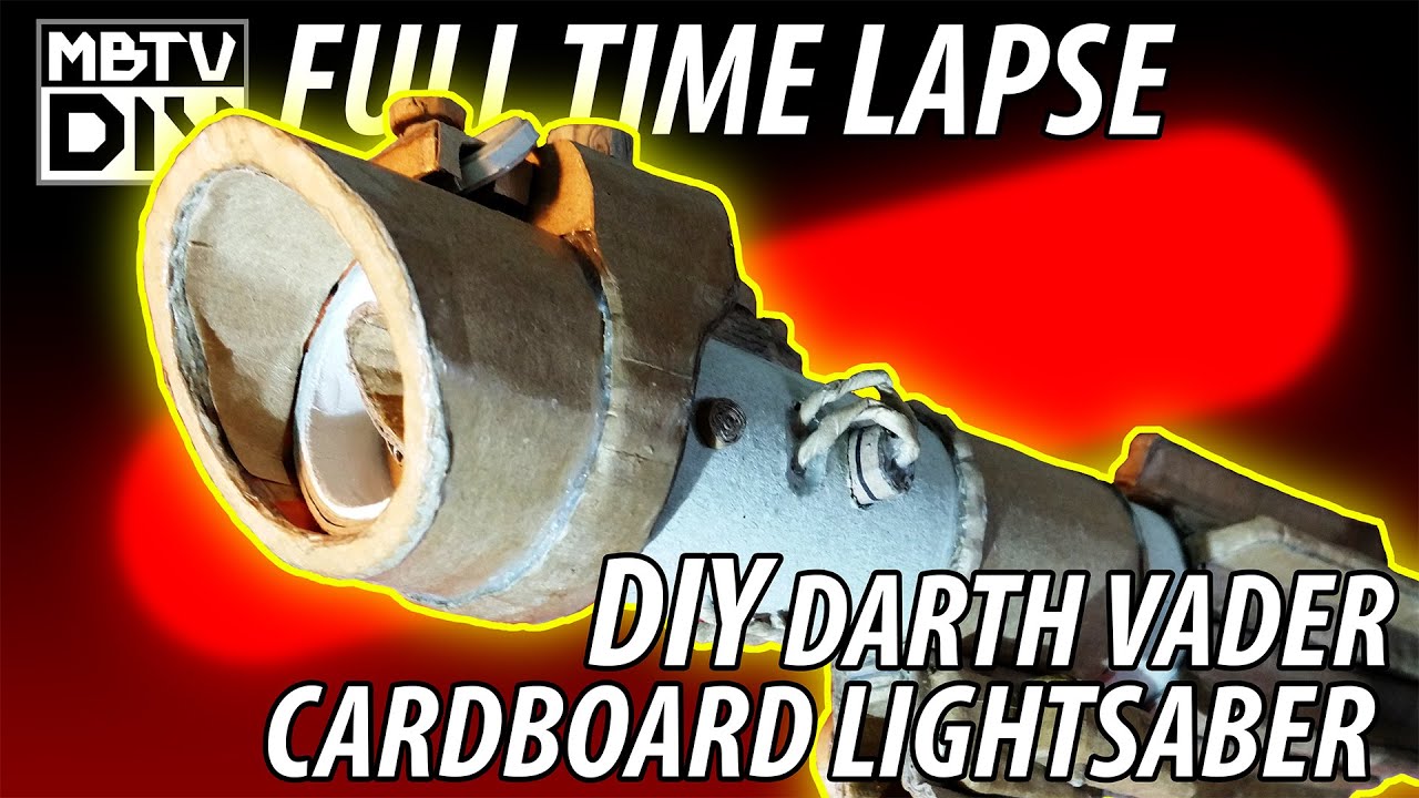 Darth Vader DIY Star Wars Ep. IV 100 Cardboard Lightsaber YouTube