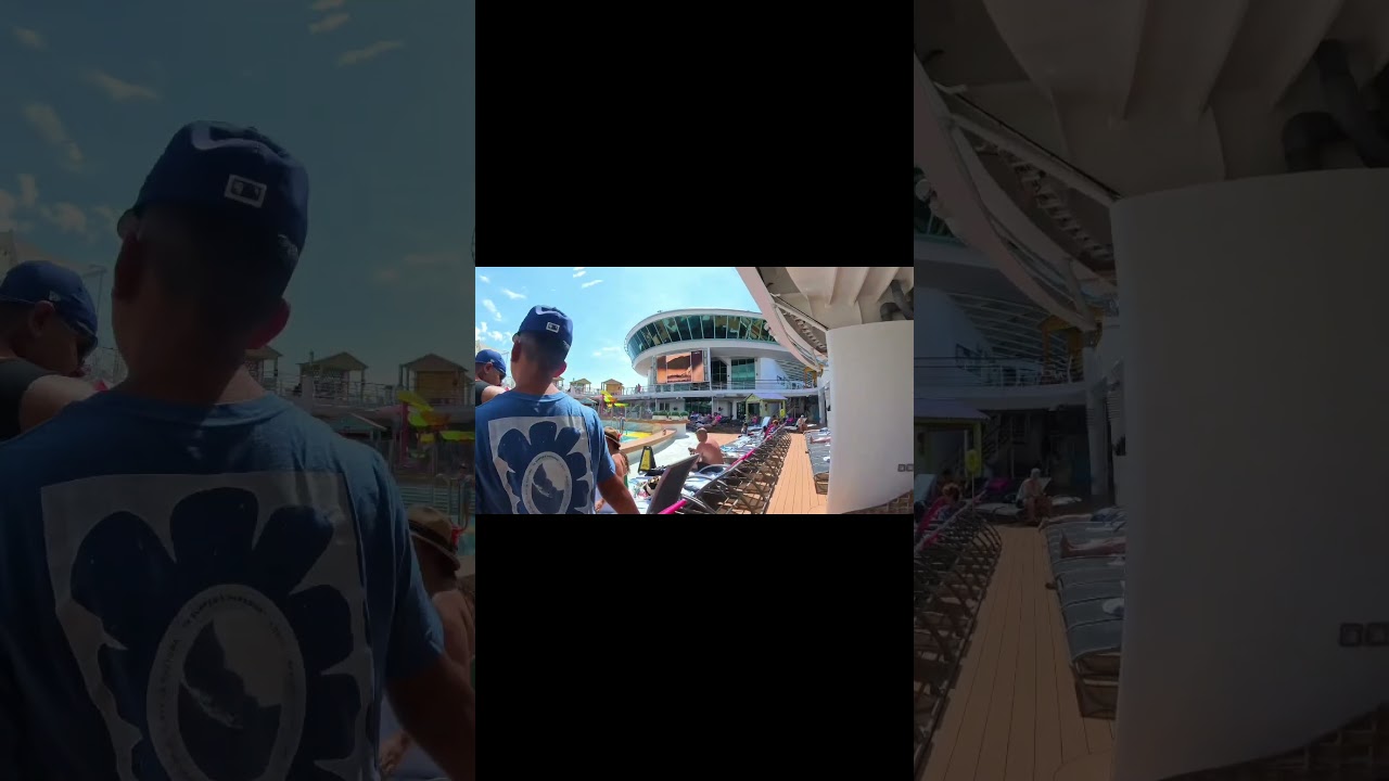 royal caribbean navigator of the seas pool deck, lime and coconut bar, splash pad for kids #cruise