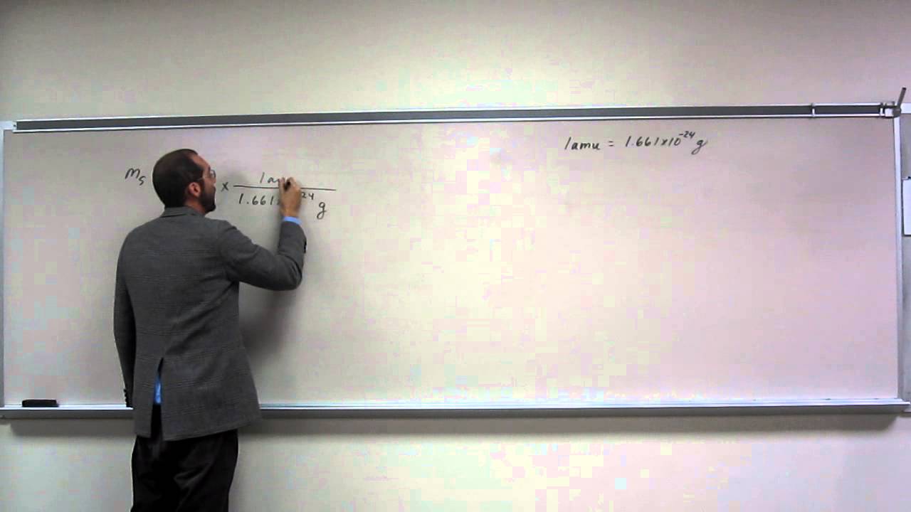 Convert Mass To Mass Atomic Mass Units To Grams Youtube Convert Mass To Mass Atomic Mass Units To Grams Youtube