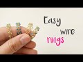 DIY How to make WIRE RINGS