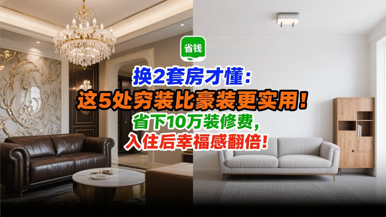 换2套房才懂:这5处“穷装”比豪装更实用!省下10万,入住后幸福感翻倍! - YouTube