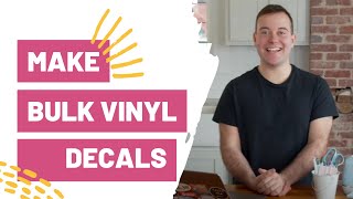 the cricut hack to making bulk vinyl decals fast