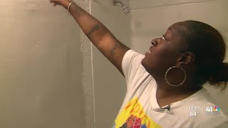 Woman worried mold in her south Kansas City apartment will impact family's health