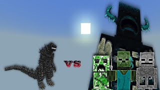 Godzilla Minus One vs Titan Mobs | Minecraft Bedrock | Mob Battle